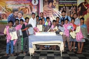 Fans Celebrate NTR Birthday at Don Bosco School